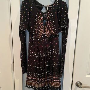 Free people open back mini dress